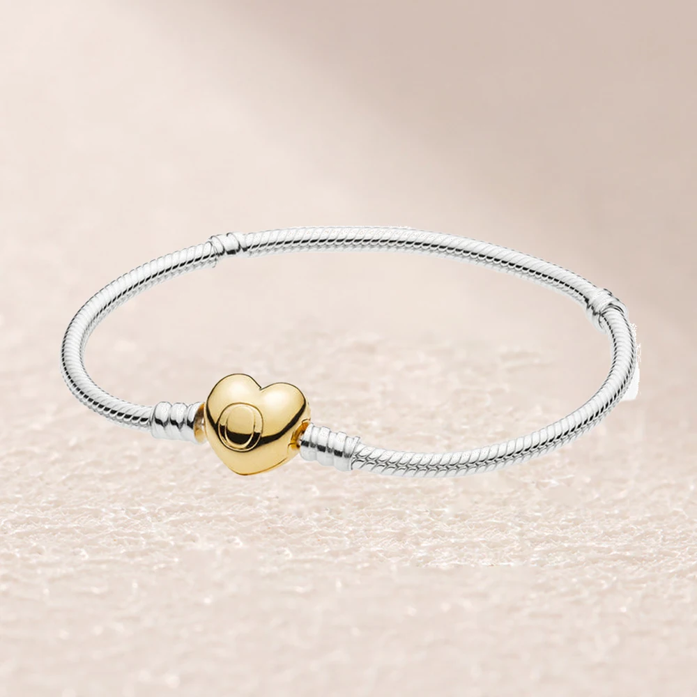 

560719 Shine Sterling MOMENTS Bracelet with Heart Clasp