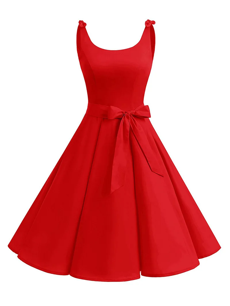 

2020 fashion new arrived Women's round neck retro dress 5062