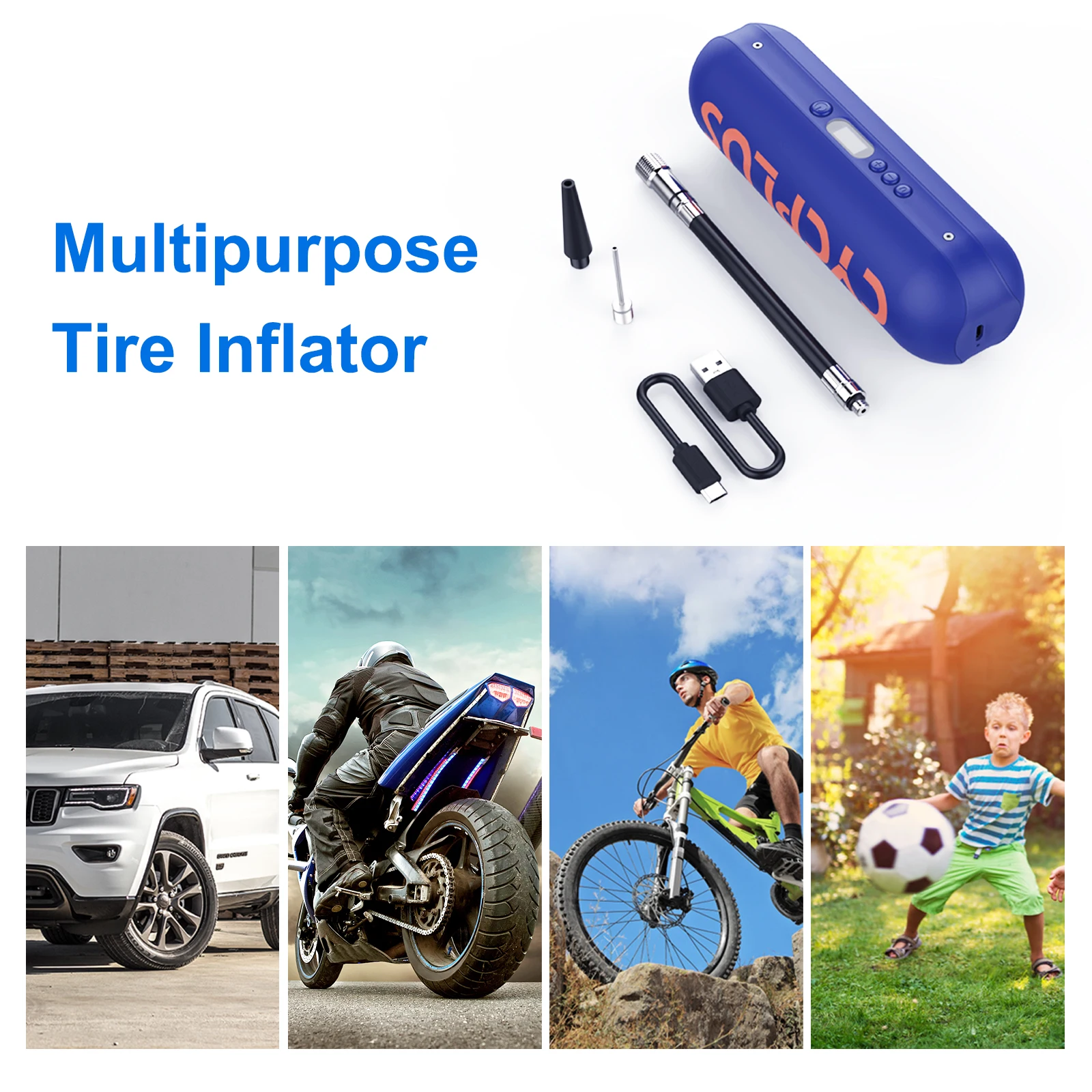 barato Cycplus Compressor De Ar Elétrico Bicicleta Bomba Inflator Portátil Acessórios Da Bicicleta Bomba De Alta Pressão Para A Motocicleta Do Carro Pneu Bola