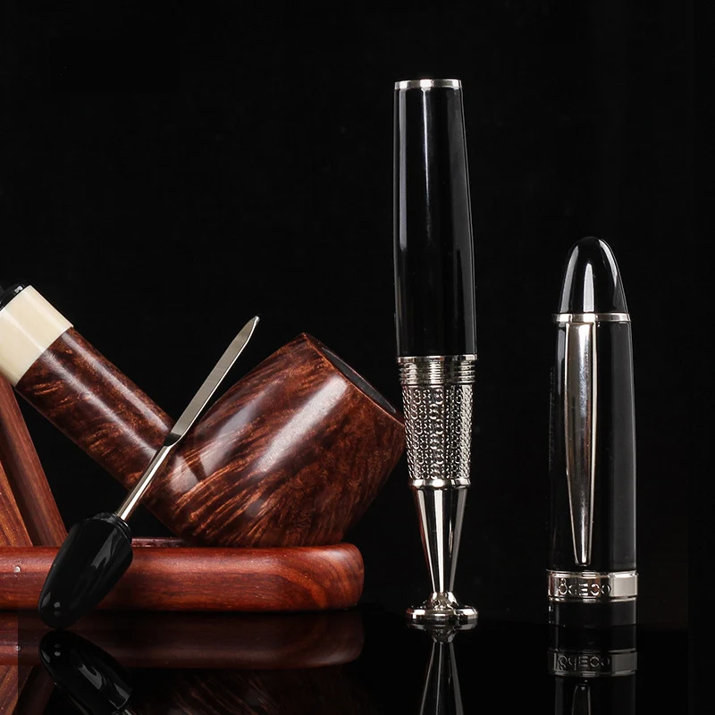 

Drop ship Pipe Tamper Metal Engraved Pipe Pressure Bar Gift Box Pen Smoking Pipe Needle