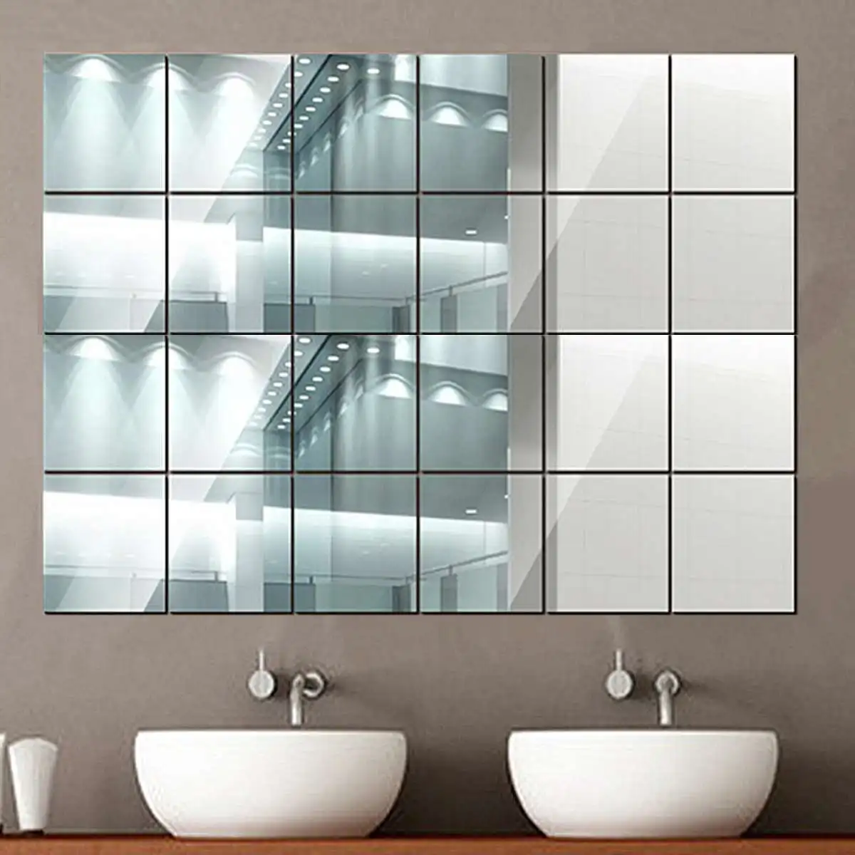 40PCS 3D Mirror Wall Sticker Acrylic Wallpaper Acrylic Wall Stickers Beautiful Acrylic Fashion Home Decor Removable WallPaper