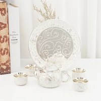 zinc alloy tea set british accessories tray teapot cups set coffee cup with teapot set afternoon tea european luxury tea gift