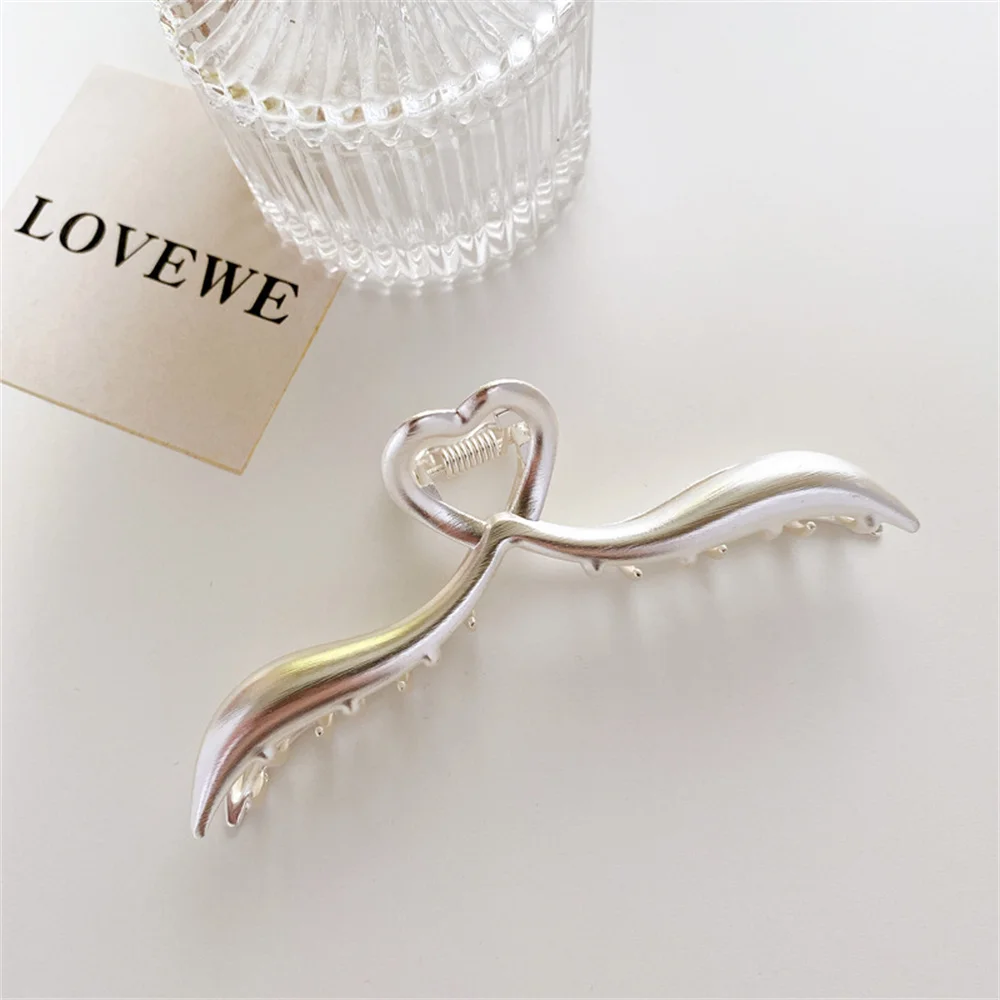 

Korean Style Fairy Temperament Love Hairpin Alloy Streamer Plate Hair Catch Clip Shark Clip Back Head Hair Catch