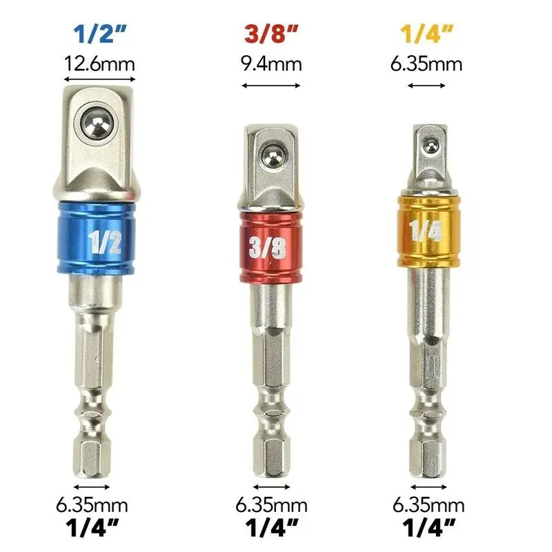 

Power Drill Bits Kit Angle Socket Adapter Rod Hex Shank Extension Flexible Shaft Rust Proof Electrical Drilling Tools