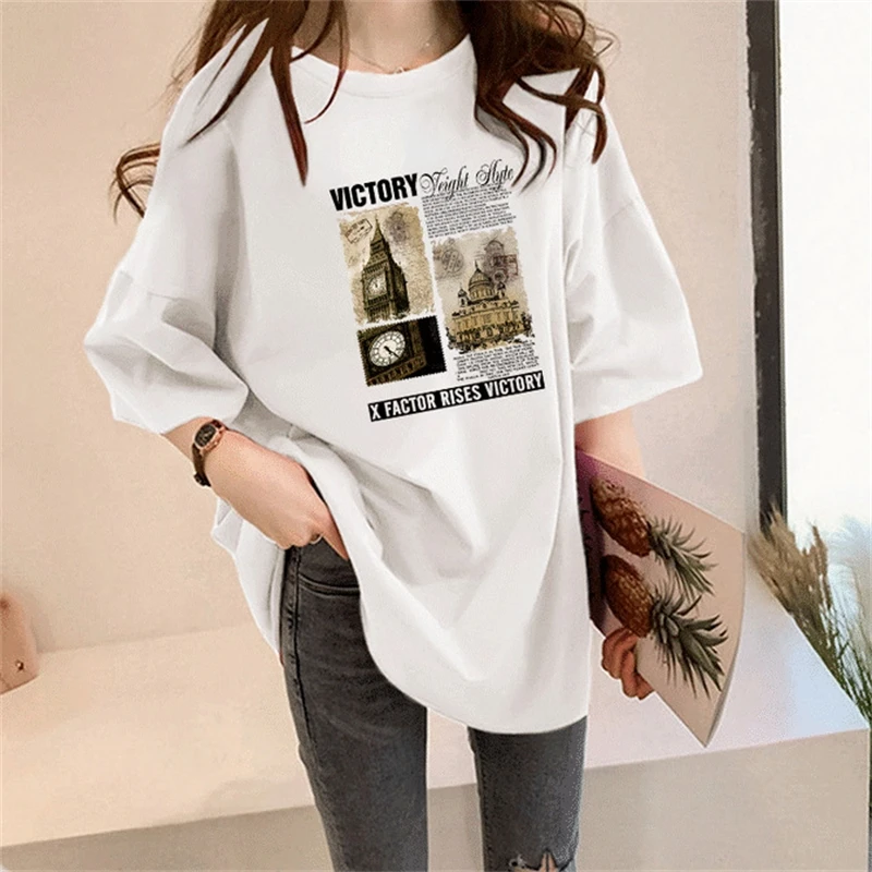 

Summer short sleeve T-shirt women's Korean version slim original suzerain round neck Pullover Top Fashion student style bottom