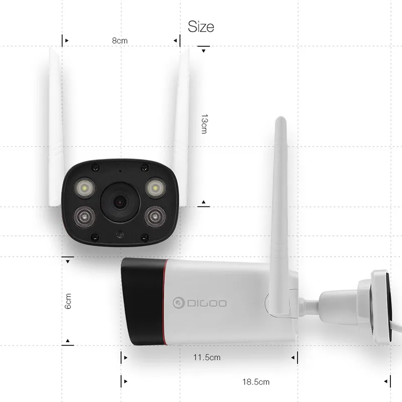 DIGOO DG-W10, 1080 P, ip-камера для домашней безопасности, двухсторонняя аудио беспроводная камера, умное ночное видение, CCTV, WiFi камера, детский монитор, IP66