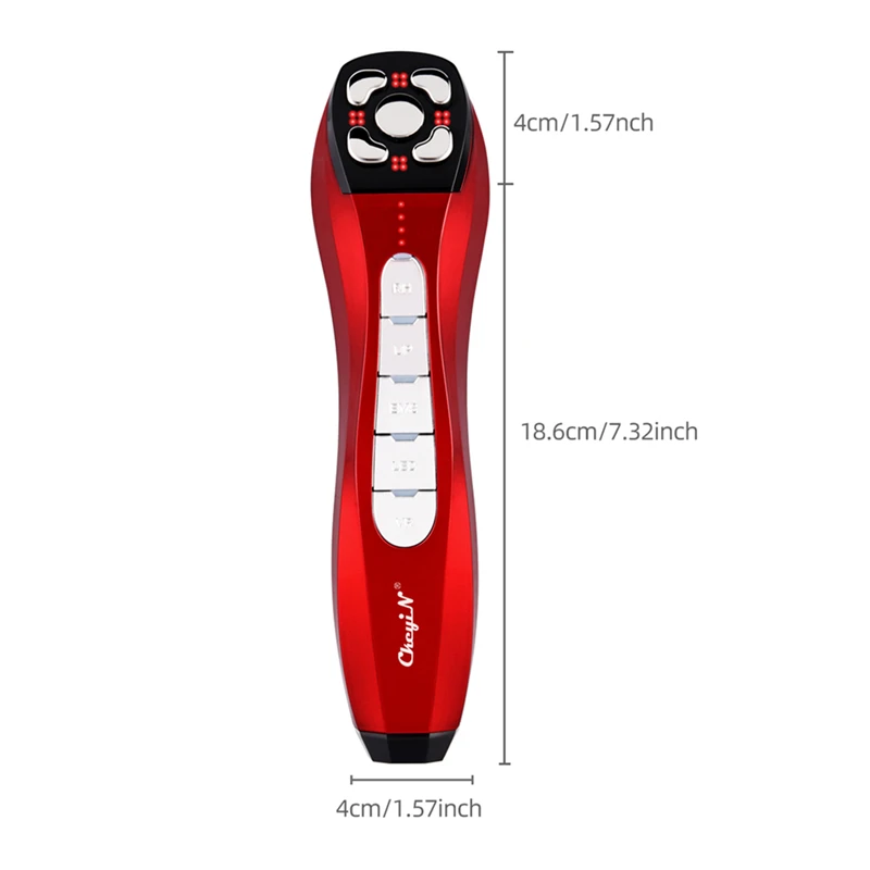 

Radio Frequency Facial Skin Rejuvenation Beauty Massager LED Photon Anti Age Face Roller Wrinkle Remover Light Therapy Skin Care