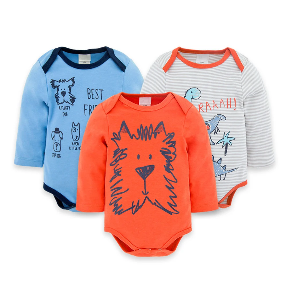Baby Rompers Long Sleeve Lovely Dog Printing Jumpsuits Spring Newborn Boy Clothes Mamelucos Bebes Body Suits |