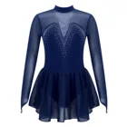 Детское платье для девочек, танцевальное платье, блестящее Сетчатое платье для балерины, балерины, гимнастики, тренировок, Тюлевое платье-пачка