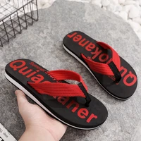 new summer men flip flops non slip beach sandals male letter grain outdoor fashion beach shoes man slippers indoor bath slides