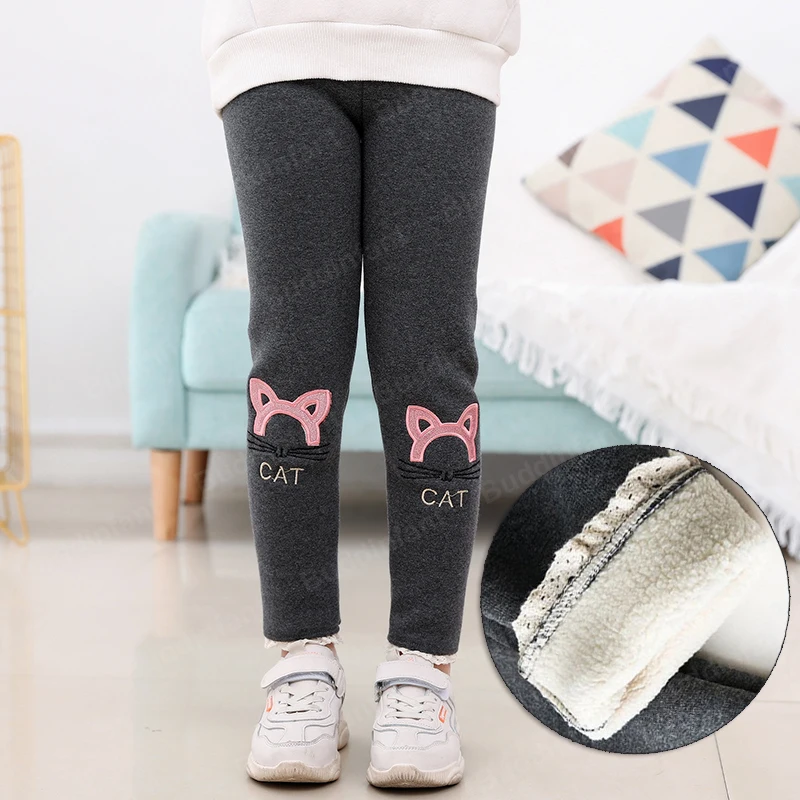 Штаны для девочек зимние детские плотные штаны с флисовой подкладкой мальчиков