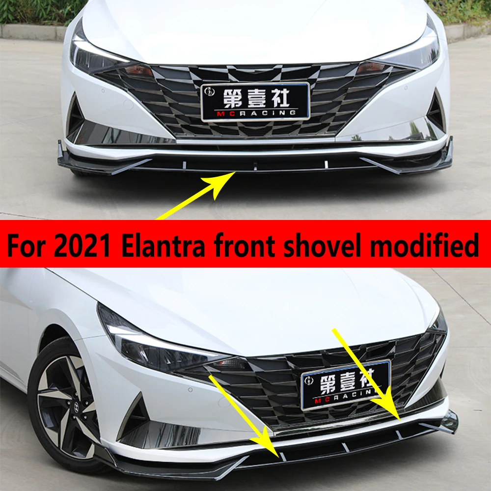 

Передняя Лопата для Hyundai Elantra 2021, Модифицированная передняя губа, задний бампер, задняя губа 7-го поколения, передняя лопата, задний спойлер