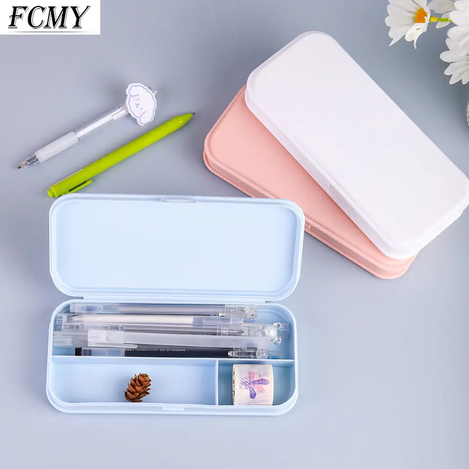 

Macaron Color Pp Big Pencil Box Kawaii Pencilcase School Pen Case Supplies School Box Pencils Pouch Stationery School Supplies