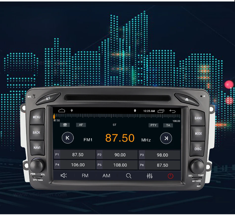 Eunavi 2 Din 7 ''Android 9,0 автомобильный DVD для Mercedes Benz CLK W203 W208 W209 W210 W463 Vito Viano четырехъядерный Радио стерео с dsp