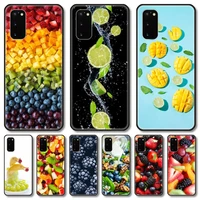 tempting fruit phone case for samsung galaxy note s21 20 10 9 e lite uw ultra 5g pro black shell cover
