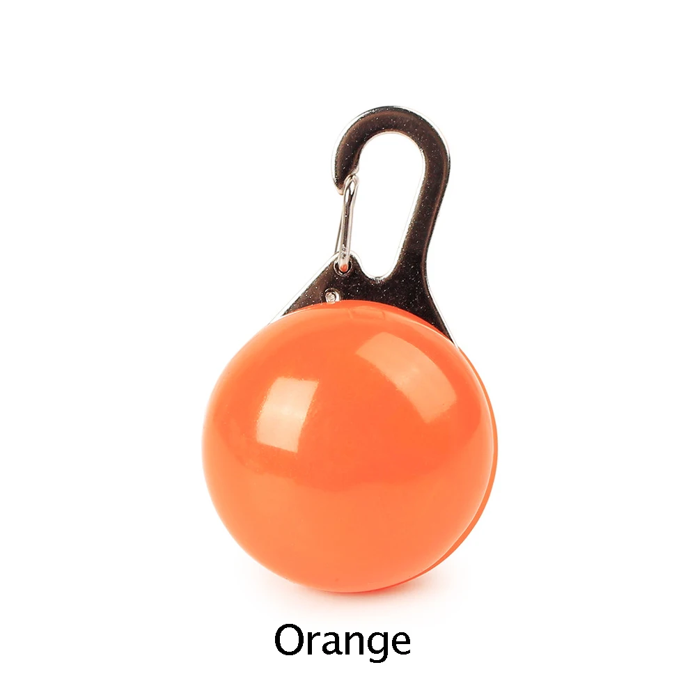 Orange Светодиодный питомец сигнальный фонарь ошейник для собак и кошек светящийся кулон ночные безопасные поводки ожерелье светящиеся яркие украшения ошейники - Цвет: Orange