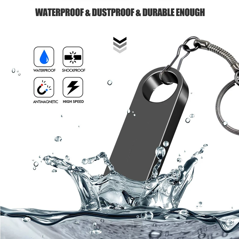

Waterproof Metal Usb Flash Drive 4G 8G 16G Memory Stick Pen Drive 32GB 64gb 128gb High Speed 2.0 Memoria Usb Stick Pendrive