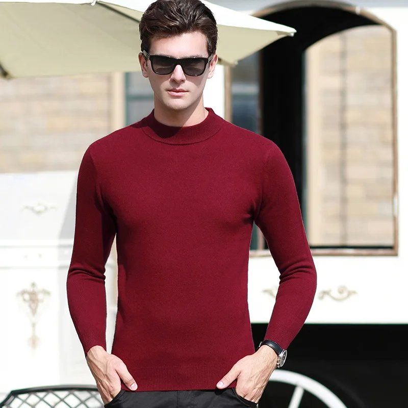 

Wool Sweater Men Thick Fashion Brand Pullovers Male Slim Fit Jumpers Knitwear Autumn Casual O Neck Pullovers Mens Clothes
