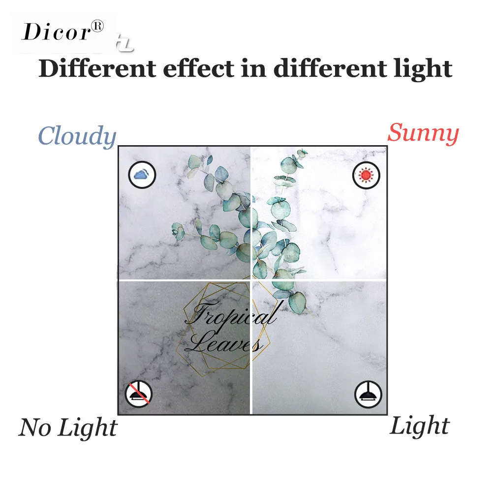 Винтажная стеклянная пленка с мраморным узором DICOR декоративная цветная оконная