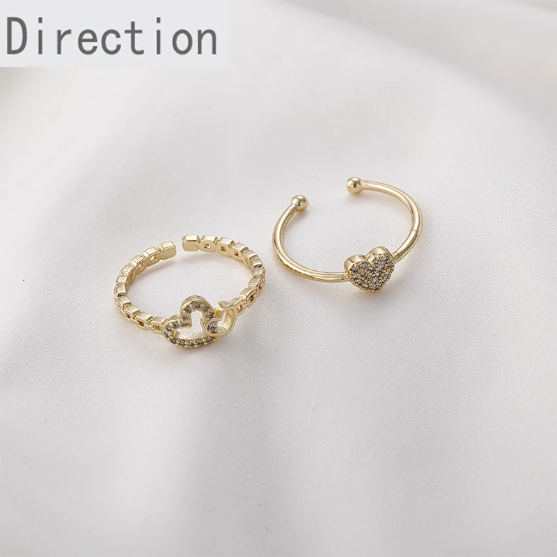 

Individuality ins tide niche Joker fashion simple love light luxury exquisite cold wind hollow adjustable ring
