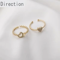individuality ins tide niche joker fashion simple love light luxury exquisite cold wind hollow adjustable ring