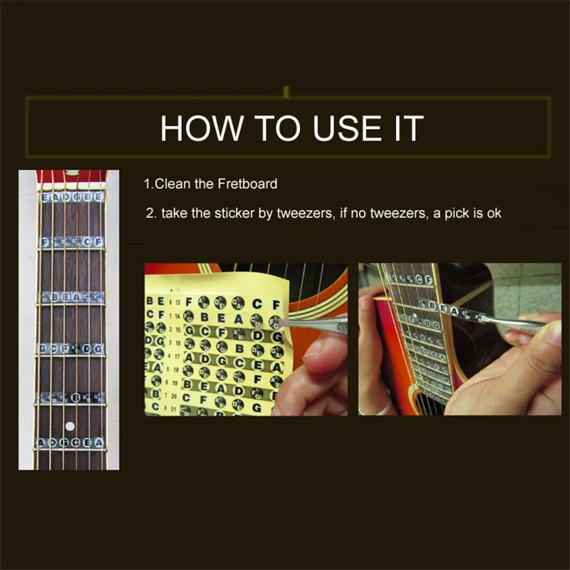 Акустическая гриф электрогитары музыкальные наклейки/Стикеры для продажи