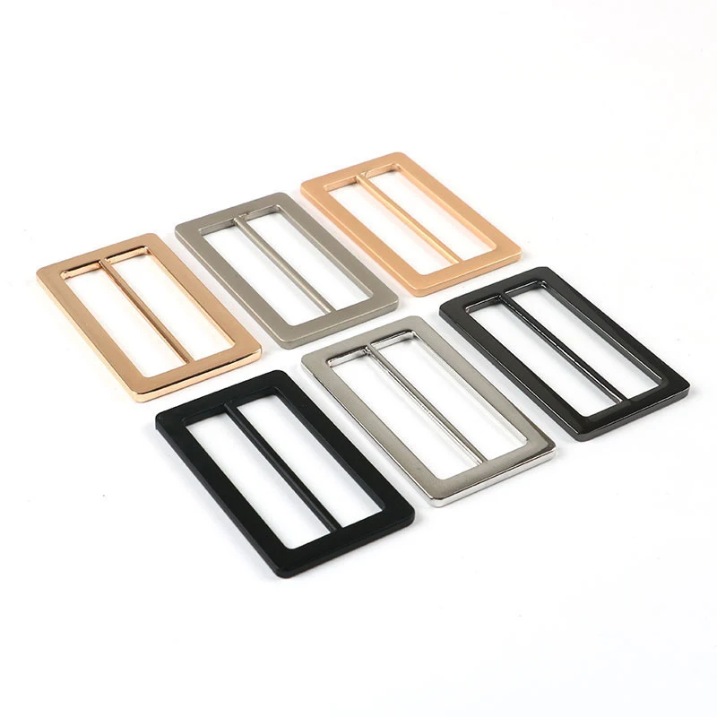 

Meetee 5pcs 25-55mm Metal Pin Buckle Webbing Adjustment Clasp DIY Bag Strap Tri-Glide Hook Belt Buckles Band Slider Shoe Button