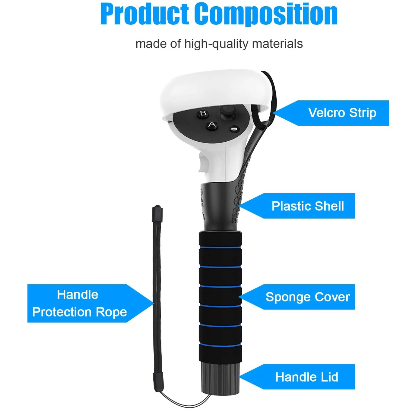 Удлинители с двумя ручками для контроллеров Oculus Quest 2 или Rift S|Аксессуары очков