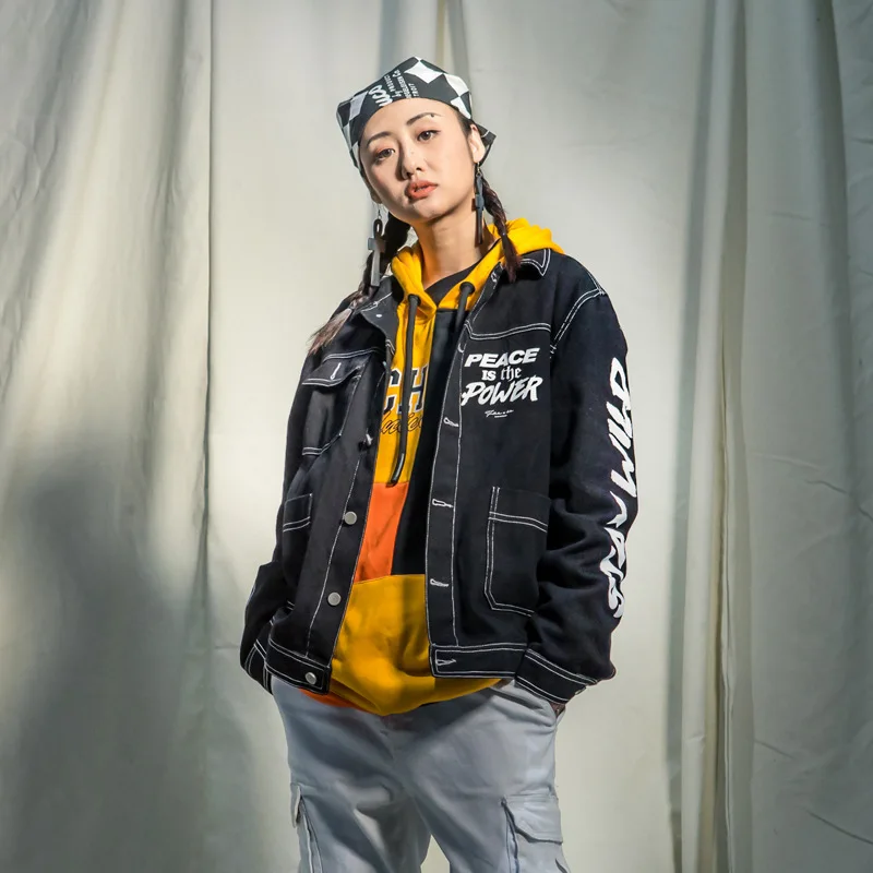 Хип Хоп Уличная Мужская джинсовая куртка оверсайз Ретро потертая Harajuku хлопковая