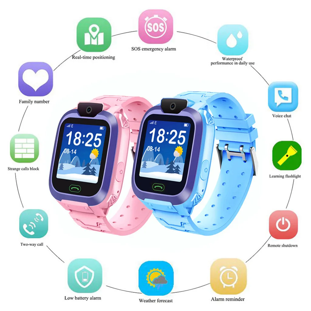 Водонепроницаемые Детские Смарт-часы с GPS-трекером 1 44 дюйма | Электроника