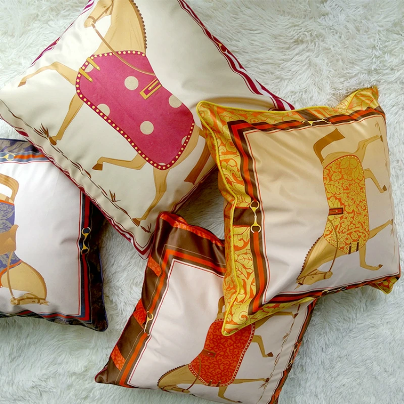 Роскошный Золотой Новый Модный высококачественный Шелковый чехол для подушки с