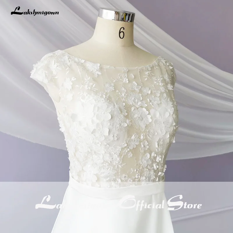 

Simple Beach Wedding Dresses Satin V back A-line Short Bridal Gowns Women Elegant Vestido De Novia Nemidor Robe De Soiree