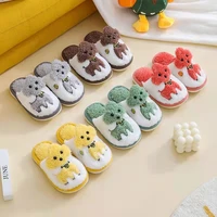 cartoon fashion slippers winter cute childrens cotton slippers baby cotton slippers non slip indoor shoes kids house slippers