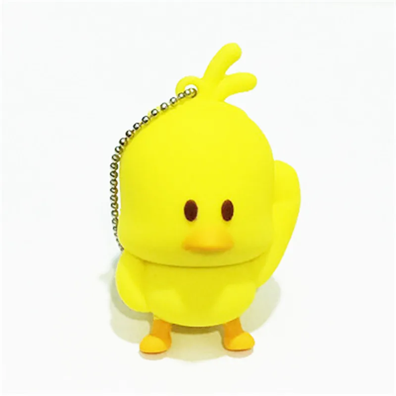 Мультяшная ручка с насадкой в виде утки креативный Usb флеш накопитель 64 ГБ 32 16 8 4