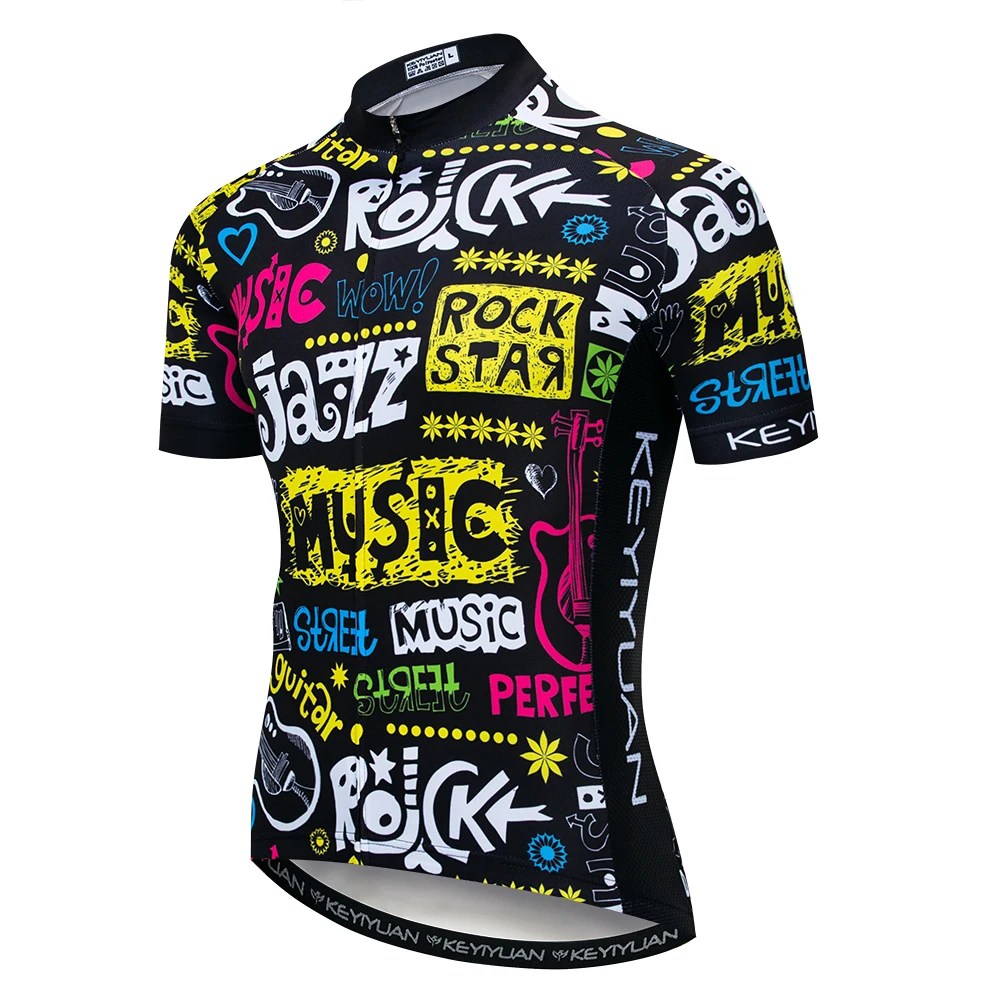 

KEYIYUAN 2022 New Summer Short Sleeve Cycling Jersey Man Mtb Clothing Top Bicycle Shirts Mountain Bike Sports Wear Maillot Velo