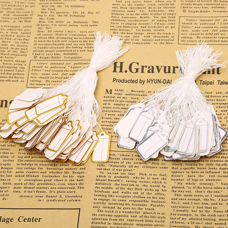 Пустой x 200 шт. цена бирка Бумага этикетка ценник Дисплей лейблы ярлыки для