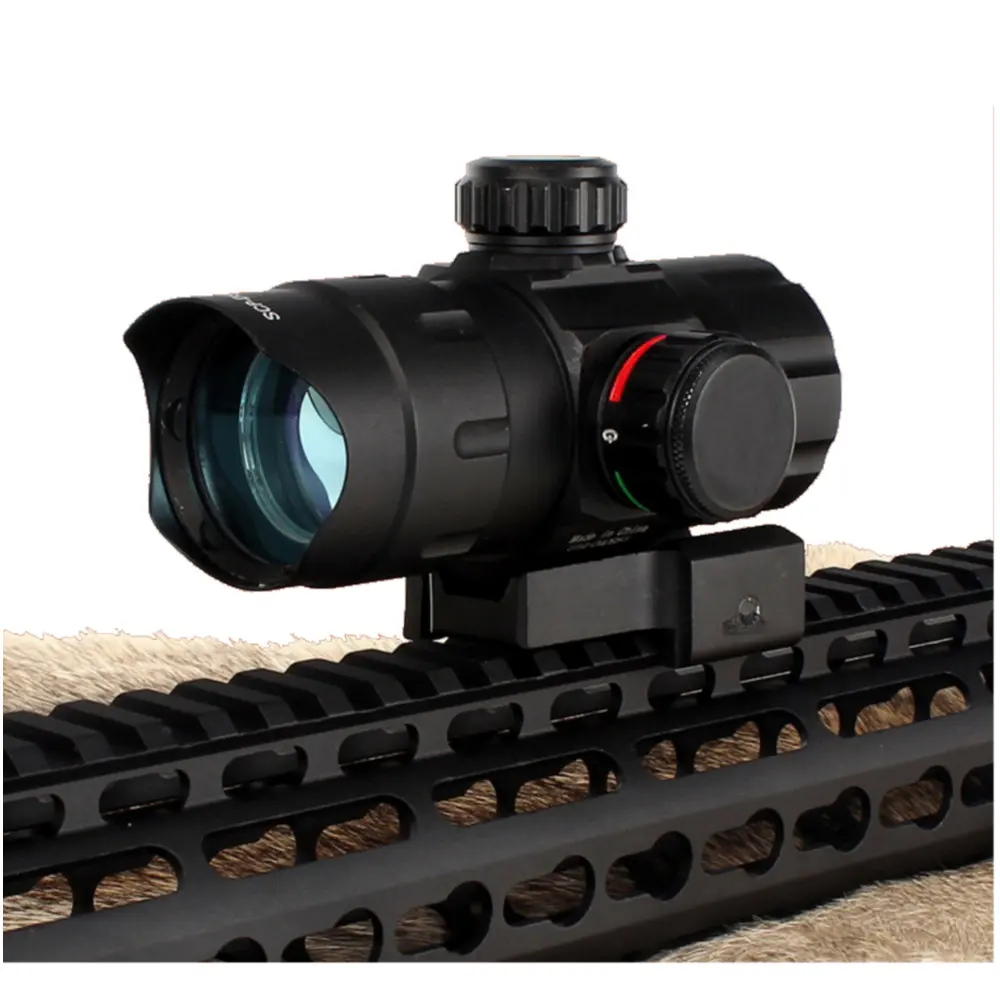 Охотничье снаряжение Красный Зеленый горошек тактический прицел с QD Крепление