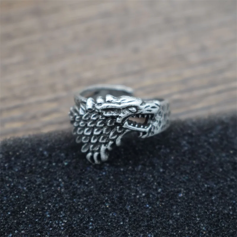 12pcs Domineering Cool Wild Wolf Ring Motorcycle Party Punk Animal Jewelry Adjustable Rings | Украшения и аксессуары