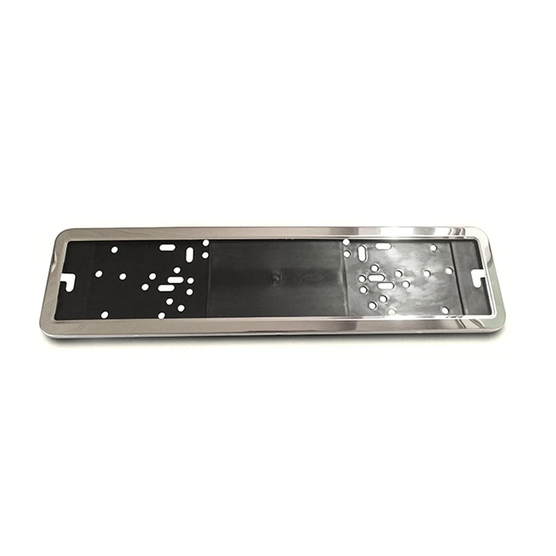 CAR6659SV 1 комплект из нержавеющей стали Европейский немецкий русский 8K автомобильный держатель номерного знака - Цвет: CAR6659SV