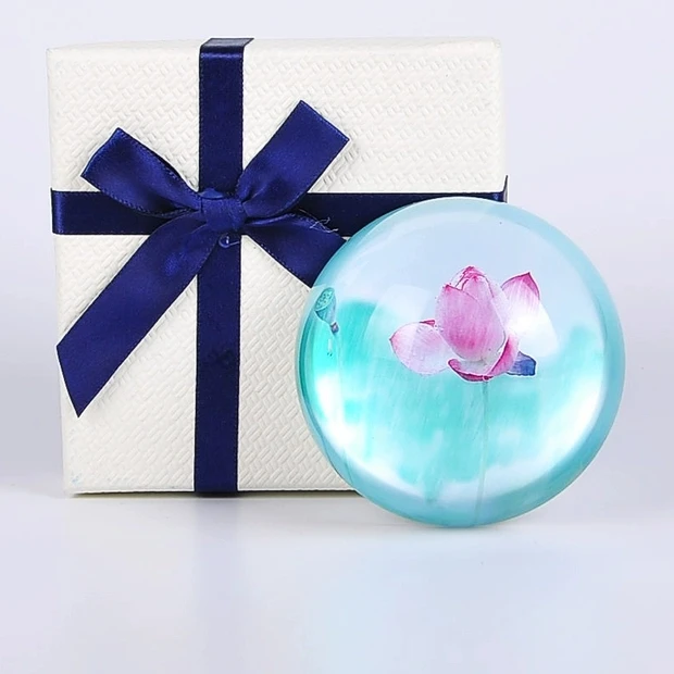 Стеклянные полушарики диаметром 80 мм прозрачные хрустальные пресс-папье