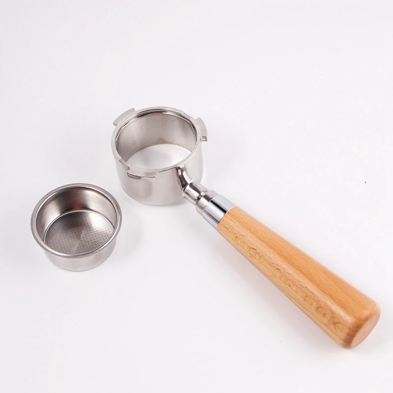 Coffee Bottomless Espresso Coffeeware Set 51mm Basket Wooden Handle Filter Holder |