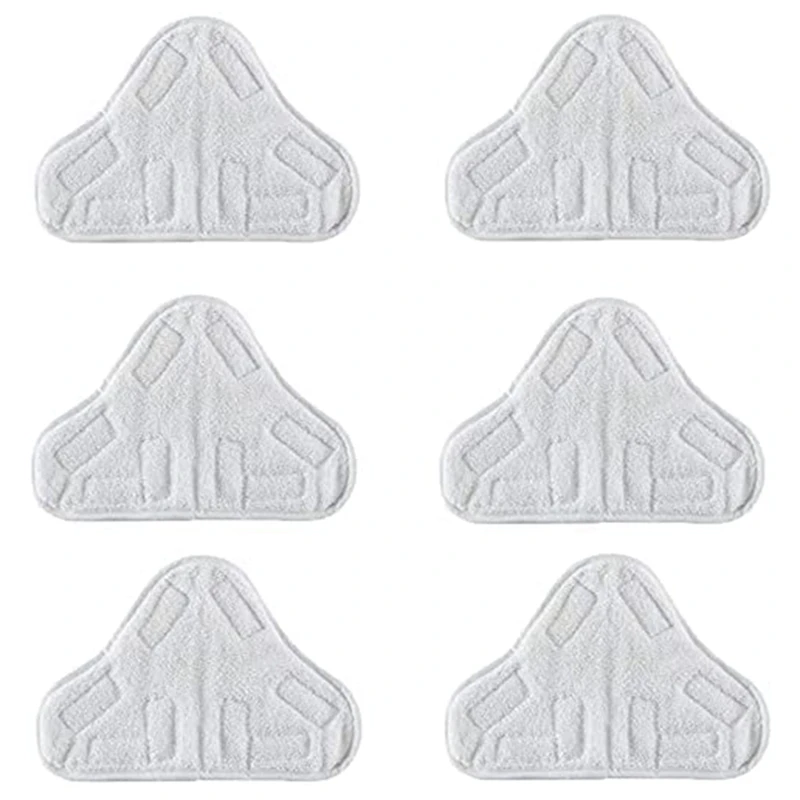 

6 Pack Washable Microfibre Steam Mop Pads Floor Replacement Pads Compatible with for H2O H20 X5