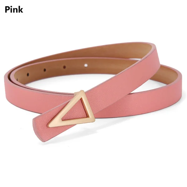 

PU Leather Belt for Women Triangle Buckle Pin Buckle Jeans Belt Chic Luxury Brand Ladies Vintage Strap Female Dress Waistband