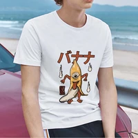 summer mens t shirt fashion with cute banana monster pattern series top soft o neck commuter daily short sleeved youth clothing