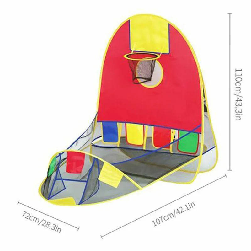 

Basketball Hoop Shooting Kids Toy Foldable Pop-Up Playing Ball Shooting Tent Goal For Outdoor Indoor Portable Child Play Tent