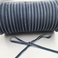 9mm single face dusty blue velvet ribbon for handmade gift bouquet wrapping supplies home party decoration christmastape
