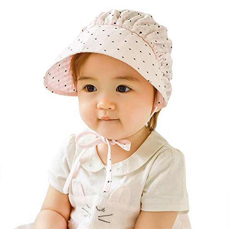

Шапочка с оборками для новорожденных девочек, хлопковая шапочка для путешествий, весенне-летняя шапочка с ведро для детей