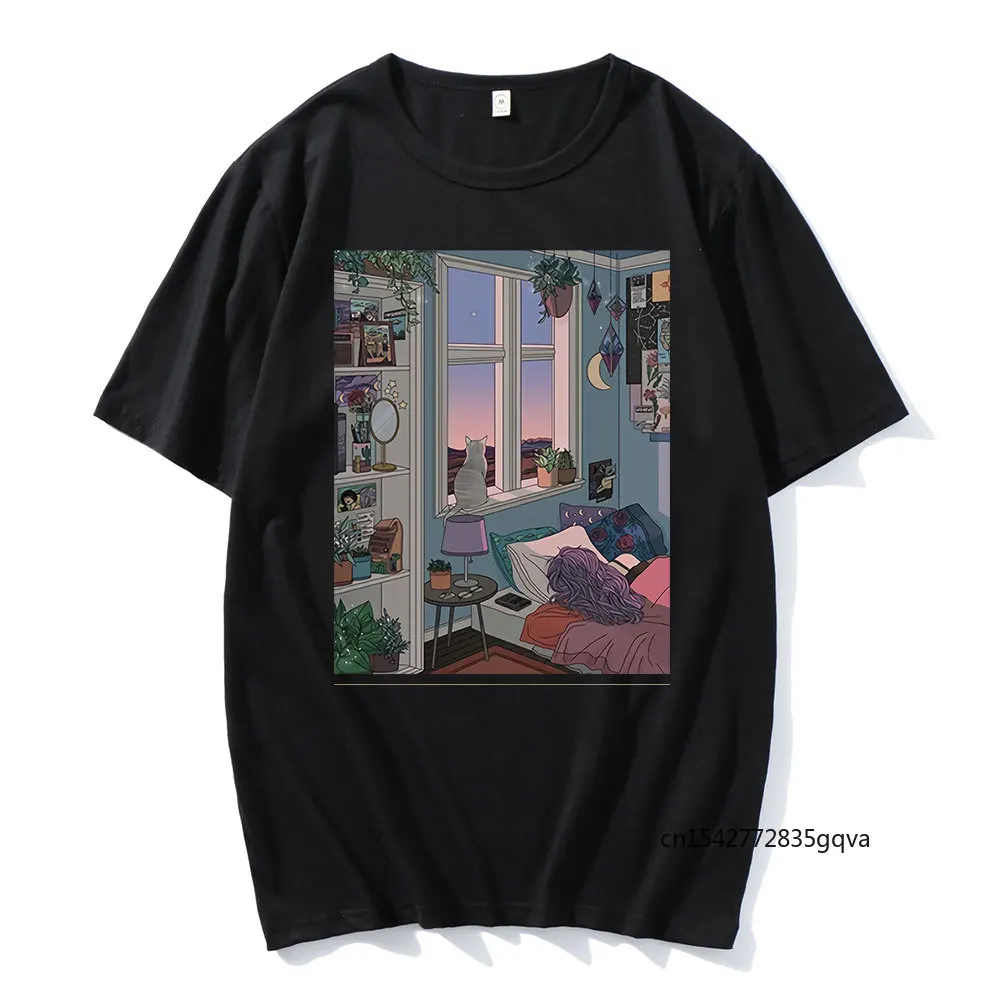 

2021 New Style Hot Sale Clorhing City Night Illustration Print Coupe Popular Fashion T-shirts Unsiex Classic Trip TShirts