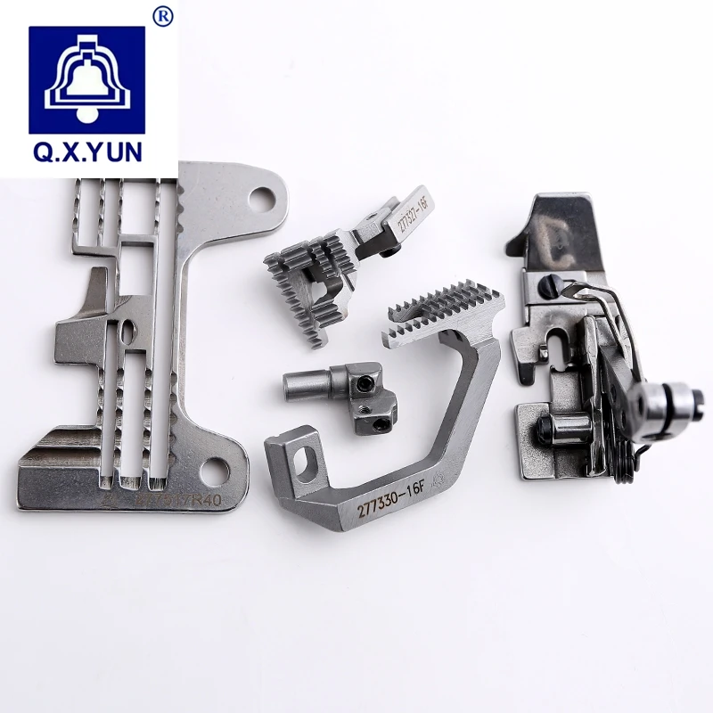 Q. Х. Юн швейная машина PEGASUS 277517R40 EX3216-03/223K машина Oversealing машина Запчасти игольная пластина корм для собак ограничительное устройство