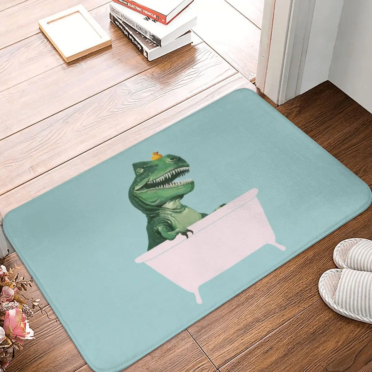 Напольный коврик T-Rex в ванну полиэстер нескользящий для кухни спальни балкона